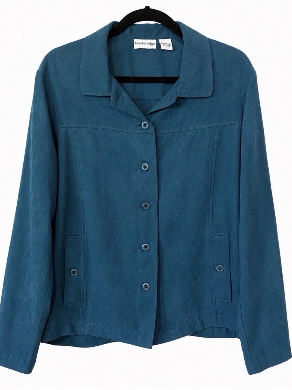 Breckenridge Teal Button-Front Women's. Soft microsuede feel! Perfect layer!